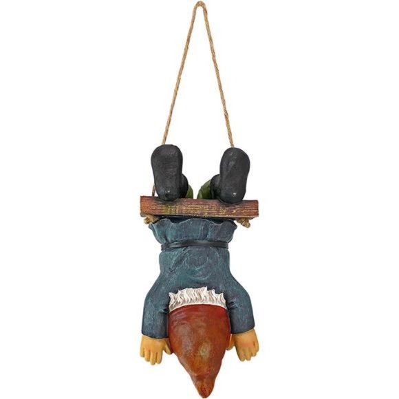 Alfie The Acrobat Swinging Outdoor Garden Funny Lawn Gnome Statues, Multicolored - Picture 3 of 7